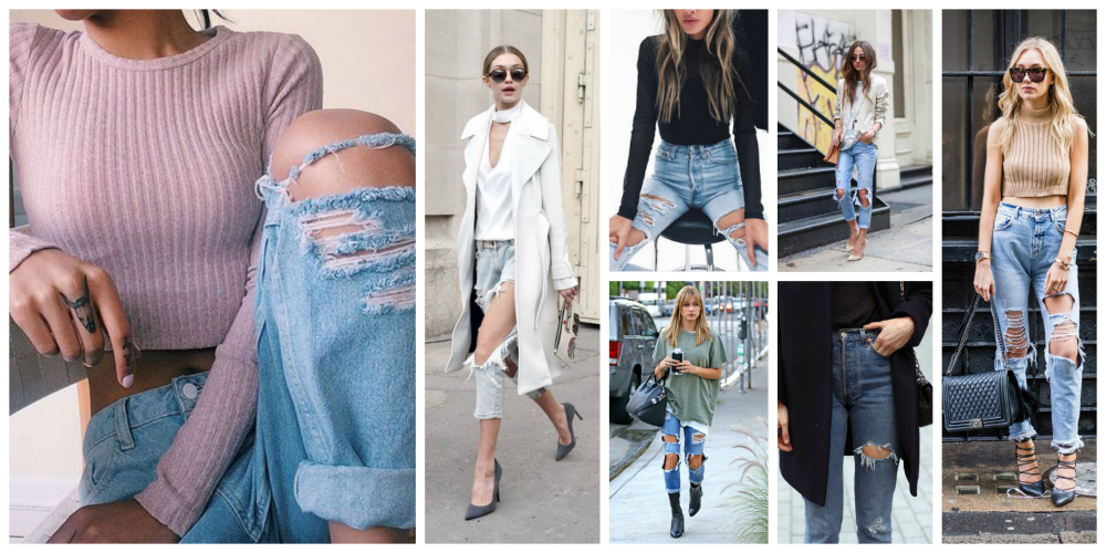 დახეული ჯინსის შარვლების მოდა - როგორი სტილია 2018 წელს ყველაზე ტრენდული?